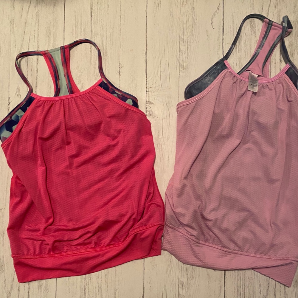 Ivivva 2 tops with under sport bra sizes 8&10